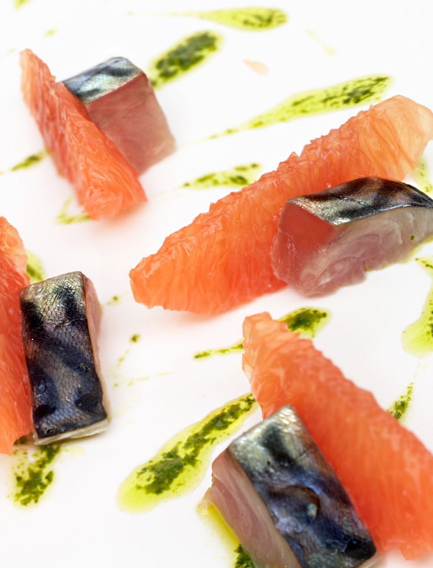 Maquereau et pomelo, un pesto en plus - Cru